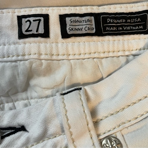 Miss Me Womens Signature Skinny Ankle Low Rise Stretch Jeans Sz 27 White - Picture 5 of 5